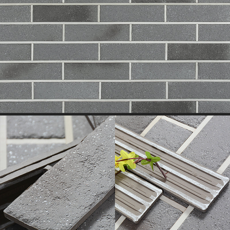 Gray Grid Mosaic Wall & Floor Tile Rectangular Outdoor Floor Tile Smoke Gray Clearhalo 'Floor Tiles & Wall Tiles' 'floor_tiles_wall_tiles' 'Flooring 'Home Improvement' 'home_improvement' 'home_improvement_floor_tiles_wall_tiles' Walls and Ceiling' 7350174