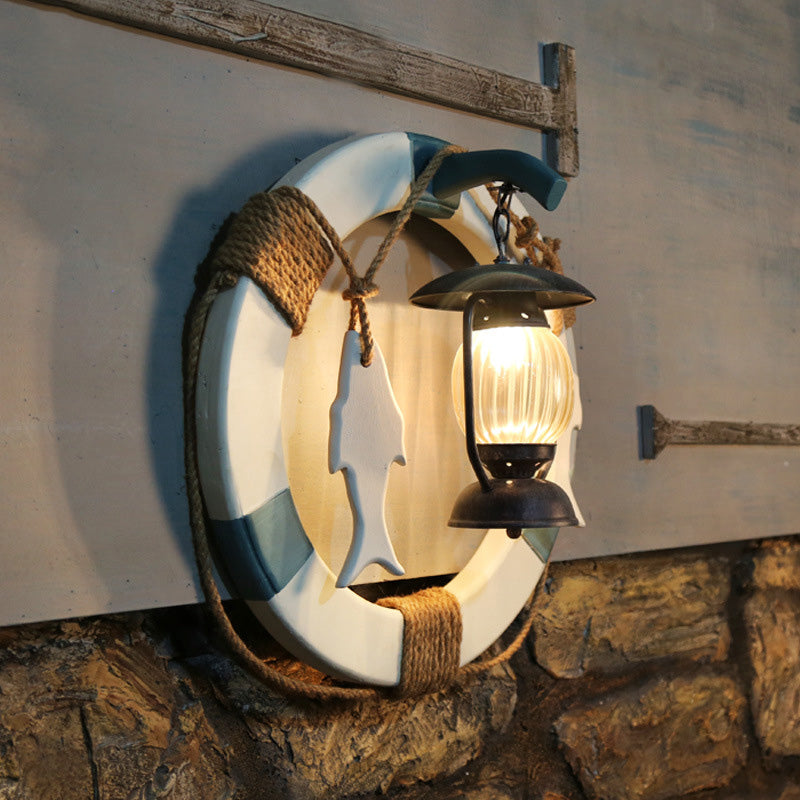 Tan Ribbed Glass Black Wall Lighting Ideas Kerosene 1 Light Factory Style Sconce Lamp with Metal Circular Design Black Clearhalo 'Art deco wall lights' 'Cast Iron' 'Glass' 'Industrial wall lights' 'Industrial' 'Middle century wall lights' 'Modern' 'Rustic wall lights' 'Tiffany' 'Traditional wall lights' 'Wall Lamps & Sconces' 'Wall Lights' Lighting' 735088