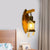 Brass Kerosene Wall Mount Lamp Vintage Clear Glass 1-Light Bedroom Sconce Lighting with Oval Bamboo Backplate Brass Clearhalo 'Art deco wall lights' 'Cast Iron' 'Glass' 'Industrial wall lights' 'Industrial' 'Middle century wall lights' 'Modern' 'Rustic wall lights' 'Tiffany' 'Traditional wall lights' 'Wall Lamps & Sconces' 'Wall Lights' Lighting' 735100