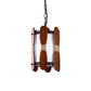 1 Light Drop Pendant Industrial Corridor Wood Ceiling Lamp with Cylinder Cream Glass Shade in Brown Clearhalo 'Art Deco Pendants' 'Cast Iron' 'Ceiling Lights' 'Ceramic' 'Crystal' 'Industrial Pendants' 'Industrial' 'Metal' 'Middle Century Pendants' 'Pendant Lights' 'Pendants' 'Tiffany' Lighting' 735122