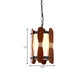 1 Light Drop Pendant Industrial Corridor Wood Ceiling Lamp with Cylinder Cream Glass Shade in Brown Clearhalo 'Art Deco Pendants' 'Cast Iron' 'Ceiling Lights' 'Ceramic' 'Crystal' 'Industrial Pendants' 'Industrial' 'Metal' 'Middle Century Pendants' 'Pendant Lights' 'Pendants' 'Tiffany' Lighting' 735123