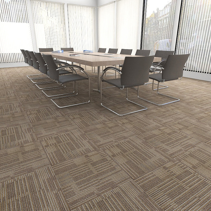 Modern Carpet Tile Level Loop Self Adhesive Fire Resistant Carpet Tiles Amber 60-Piece Set Clearhalo 'Carpet Tiles & Carpet Squares' 'carpet_tiles_carpet_squares' 'Flooring 'Home Improvement' 'home_improvement' 'home_improvement_carpet_tiles_carpet_squares' Walls and Ceiling' 7351618