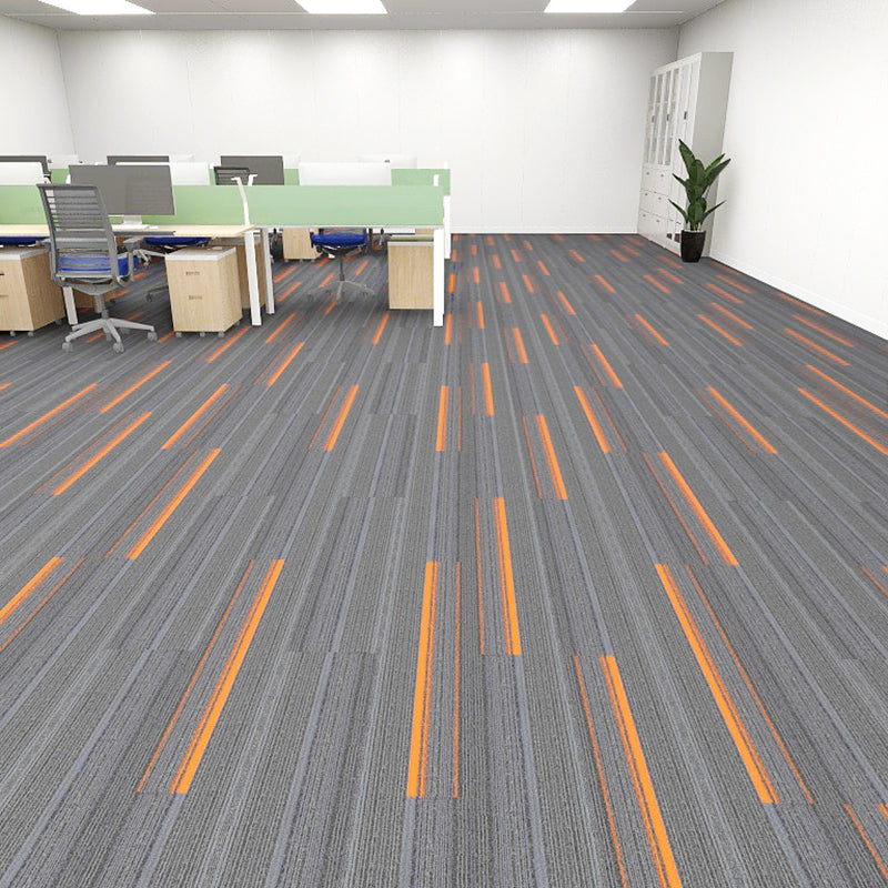 Modern Carpet Tile Level Loop Self Adhesive Fire Resistant Carpet Tiles Gray-Orange 60-Piece Set Clearhalo 'Carpet Tiles & Carpet Squares' 'carpet_tiles_carpet_squares' 'Flooring 'Home Improvement' 'home_improvement' 'home_improvement_carpet_tiles_carpet_squares' Walls and Ceiling' 7351630