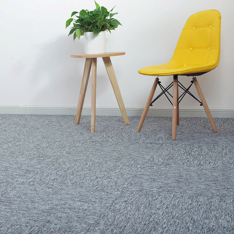 Modern Carpet Tile Level Loop Self Adhesive Fire Resistant Carpet Tiles Grey 60-Piece Set Clearhalo 'Carpet Tiles & Carpet Squares' 'carpet_tiles_carpet_squares' 'Flooring 'Home Improvement' 'home_improvement' 'home_improvement_carpet_tiles_carpet_squares' Walls and Ceiling' 7351646