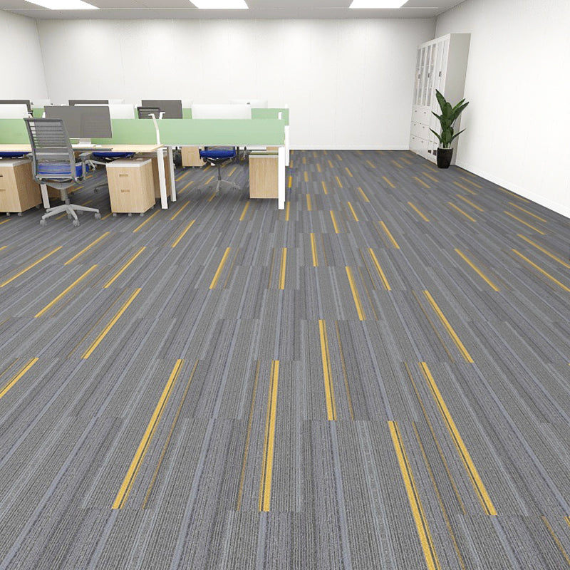 Modern Carpet Tile Level Loop Self Adhesive Fire Resistant Carpet Tiles Light Grey-Yellow 60-Piece Set Clearhalo 'Carpet Tiles & Carpet Squares' 'carpet_tiles_carpet_squares' 'Flooring 'Home Improvement' 'home_improvement' 'home_improvement_carpet_tiles_carpet_squares' Walls and Ceiling' 7351651