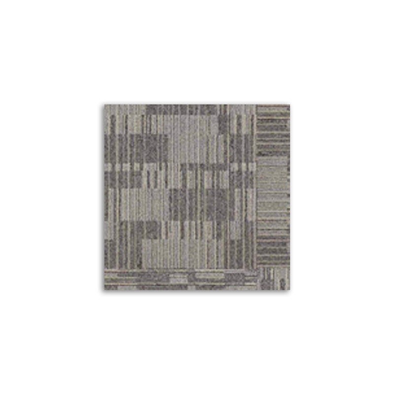 Carpet Tile Non-Skid Fade Resistant Geometry Loose Lay Carpet Tiles Dining Room Light Gray 1 Piece Clearhalo 'Carpet Tiles & Carpet Squares' 'carpet_tiles_carpet_squares' 'Flooring 'Home Improvement' 'home_improvement' 'home_improvement_carpet_tiles_carpet_squares' Walls and Ceiling' 7351672