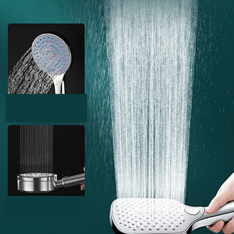 Rectangular Self-Cleaning Hand Shower Adjustable Spray Pattern Wall-Mount Hand Shower Clearhalo 'Bathroom Remodel & Bathroom Fixtures' 'Home Improvement' 'home_improvement' 'home_improvement_shower_heads' 'Shower Heads' 'shower_heads' 'Showers & Bathtubs Plumbing' 'Showers & Bathtubs' 7351781