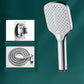 Rectangular Self-Cleaning Hand Shower Adjustable Spray Pattern Wall-Mount Hand Shower Silver Shower Heads & Hose & Wall pedestal Clearhalo 'Bathroom Remodel & Bathroom Fixtures' 'Home Improvement' 'home_improvement' 'home_improvement_shower_heads' 'Shower Heads' 'shower_heads' 'Showers & Bathtubs Plumbing' 'Showers & Bathtubs' 7351783