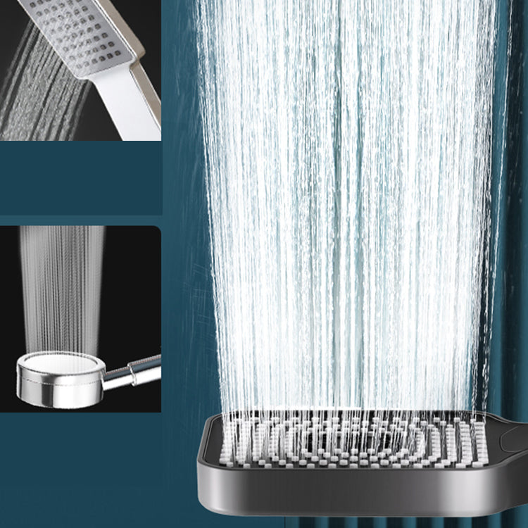 Rectangular Hand Shower Self-Cleaning Wall-Mount Hand Shower Clearhalo 'Bathroom Remodel & Bathroom Fixtures' 'Home Improvement' 'home_improvement' 'home_improvement_shower_heads' 'Shower Heads' 'shower_heads' 'Showers & Bathtubs Plumbing' 'Showers & Bathtubs' 7351818
