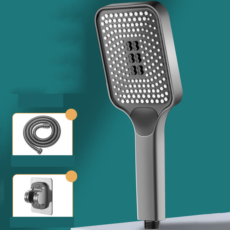 Rectangular Hand Shower Self-Cleaning Wall-Mount Hand Shower Grey Shower Heads & Hose & Wall pedestal Clearhalo 'Bathroom Remodel & Bathroom Fixtures' 'Home Improvement' 'home_improvement' 'home_improvement_shower_heads' 'Shower Heads' 'shower_heads' 'Showers & Bathtubs Plumbing' 'Showers & Bathtubs' 7351826