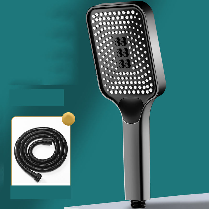 Rectangular Hand Shower Self-Cleaning Wall-Mount Hand Shower Black Shower Head with Hose Clearhalo 'Bathroom Remodel & Bathroom Fixtures' 'Home Improvement' 'home_improvement' 'home_improvement_shower_heads' 'Shower Heads' 'shower_heads' 'Showers & Bathtubs Plumbing' 'Showers & Bathtubs' 7351827