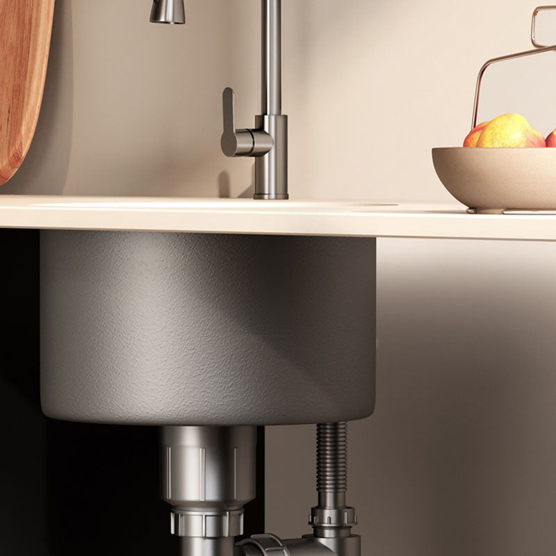 Drop-In Kitchen Bar Sink Quartz Kitchen Bar Sink with Drain Assembly Clearhalo 'Home Improvement' 'home_improvement' 'home_improvement_kitchen_sinks' 'Kitchen Remodel & Kitchen Fixtures' 'Kitchen Sinks & Faucet Components' 'Kitchen Sinks' 'kitchen_sinks' 7351855