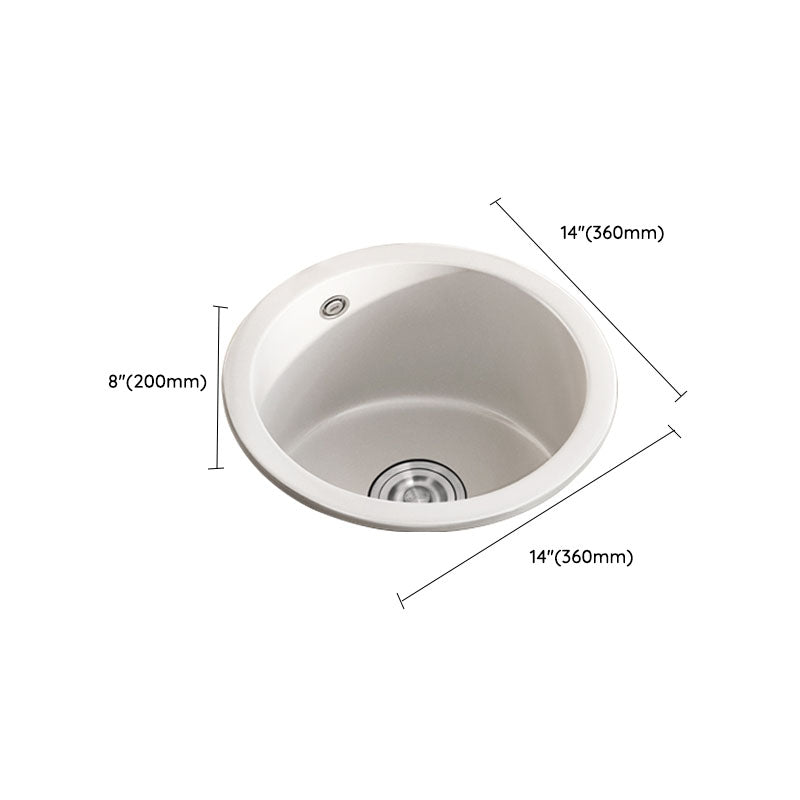 Drop-In Kitchen Bar Sink Quartz Kitchen Bar Sink with Drain Assembly Clearhalo 'Home Improvement' 'home_improvement' 'home_improvement_kitchen_sinks' 'Kitchen Remodel & Kitchen Fixtures' 'Kitchen Sinks & Faucet Components' 'Kitchen Sinks' 'kitchen_sinks' 7351858