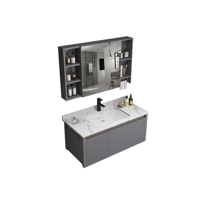 Wall Mount Bathroom Vanity Set Modern Faucet Included Bathroom Sink Vanity Vanity & Faucet & Mirror Cabinet Stone Clearhalo 'Bathroom Remodel & Bathroom Fixtures' 'Bathroom Vanities' 'bathroom_vanities' 'Home Improvement' 'home_improvement' 'home_improvement_bathroom_vanities' 7352232