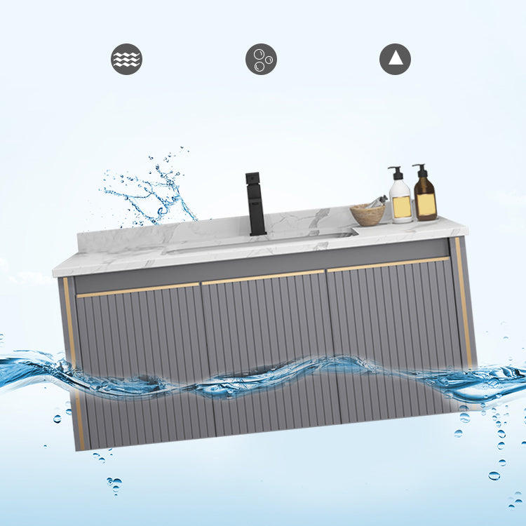 Wall Mount Bathroom Vanity Set Modern Faucet Included Bathroom Sink Vanity Clearhalo 'Bathroom Remodel & Bathroom Fixtures' 'Bathroom Vanities' 'bathroom_vanities' 'Home Improvement' 'home_improvement' 'home_improvement_bathroom_vanities' 7352244