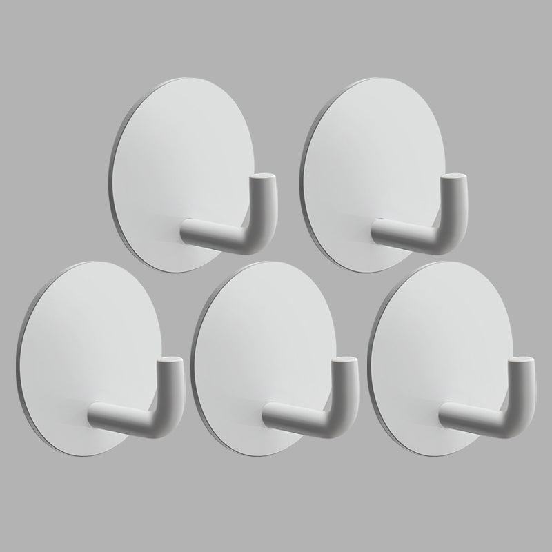 Minimal bathroom Accessory as individual or as a set Matte Bathroom Hardware White 5 Piece Set Clearhalo 'Bathroom Hardware Sets' 'Bathroom Hardware' 'Bathroom Remodel & Bathroom Fixtures' 'bathroom_hardware_sets' 'Home Improvement' 'home_improvement' 'home_improvement_bathroom_hardware_sets' 7352299
