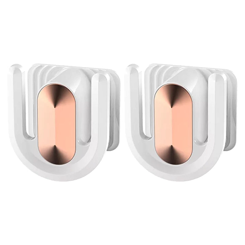 Robe Hook Bathroom Hardware Modern Adhesive Mount Bathroom Accessory Kit White 2 Piece Set Clearhalo 'Bathroom Hardware Sets' 'Bathroom Hardware' 'Bathroom Remodel & Bathroom Fixtures' 'bathroom_hardware_sets' 'Home Improvement' 'home_improvement' 'home_improvement_bathroom_hardware_sets' 7352342