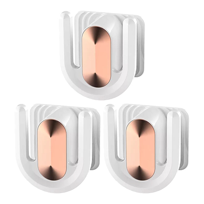 Robe Hook Bathroom Hardware Modern Adhesive Mount Bathroom Accessory Kit White 3 Piece Set Clearhalo 'Bathroom Hardware Sets' 'Bathroom Hardware' 'Bathroom Remodel & Bathroom Fixtures' 'bathroom_hardware_sets' 'Home Improvement' 'home_improvement' 'home_improvement_bathroom_hardware_sets' 7352345