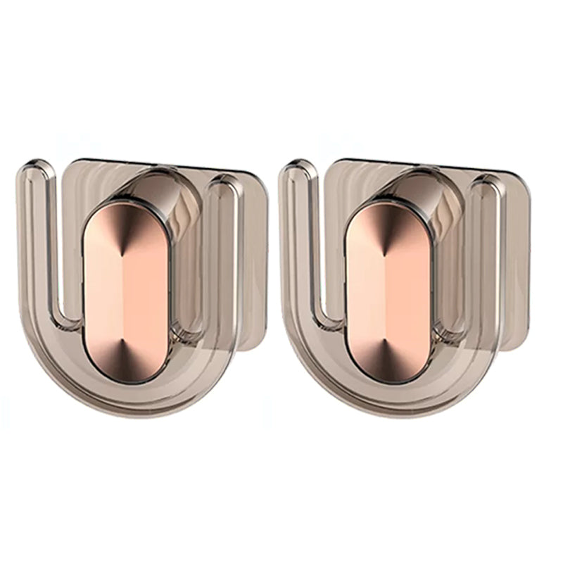 Robe Hook Bathroom Hardware Modern Adhesive Mount Bathroom Accessory Kit Coffee 2 Piece Set Clearhalo 'Bathroom Hardware Sets' 'Bathroom Hardware' 'Bathroom Remodel & Bathroom Fixtures' 'bathroom_hardware_sets' 'Home Improvement' 'home_improvement' 'home_improvement_bathroom_hardware_sets' 7352351