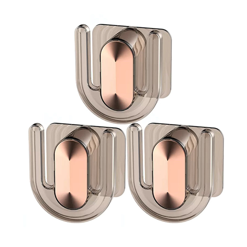 Robe Hook Bathroom Hardware Modern Adhesive Mount Bathroom Accessory Kit Coffee 3 Piece Set Clearhalo 'Bathroom Hardware Sets' 'Bathroom Hardware' 'Bathroom Remodel & Bathroom Fixtures' 'bathroom_hardware_sets' 'Home Improvement' 'home_improvement' 'home_improvement_bathroom_hardware_sets' 7352352