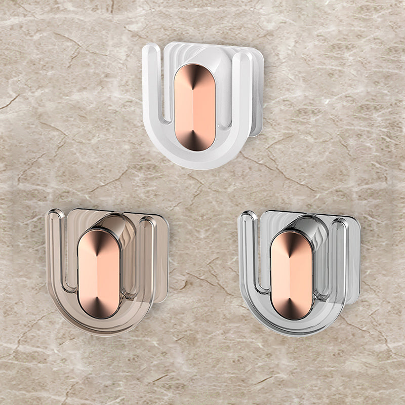 Robe Hook Bathroom Hardware Modern Adhesive Mount Bathroom Accessory Kit Gray-Brown-White 3 Piece Set Clearhalo 'Bathroom Hardware Sets' 'Bathroom Hardware' 'Bathroom Remodel & Bathroom Fixtures' 'bathroom_hardware_sets' 'Home Improvement' 'home_improvement' 'home_improvement_bathroom_hardware_sets' 7352355