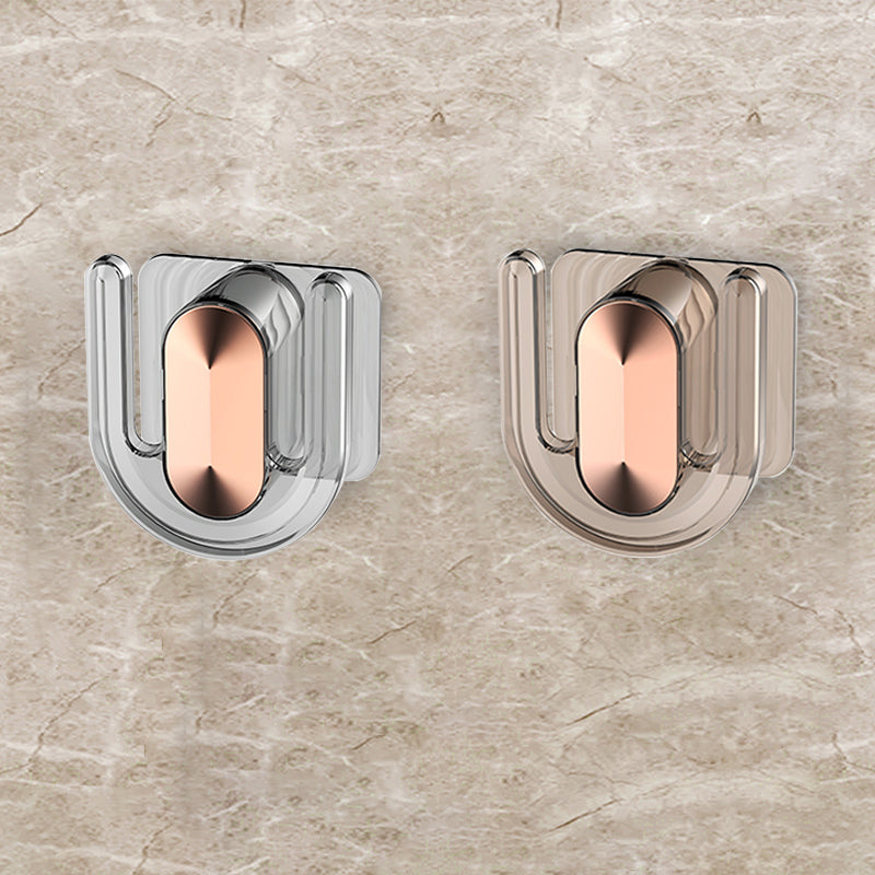 Robe Hook Bathroom Hardware Modern Adhesive Mount Bathroom Accessory Kit Coffee - Gray 2 Piece Set Clearhalo 'Bathroom Hardware Sets' 'Bathroom Hardware' 'Bathroom Remodel & Bathroom Fixtures' 'bathroom_hardware_sets' 'Home Improvement' 'home_improvement' 'home_improvement_bathroom_hardware_sets' 7352357