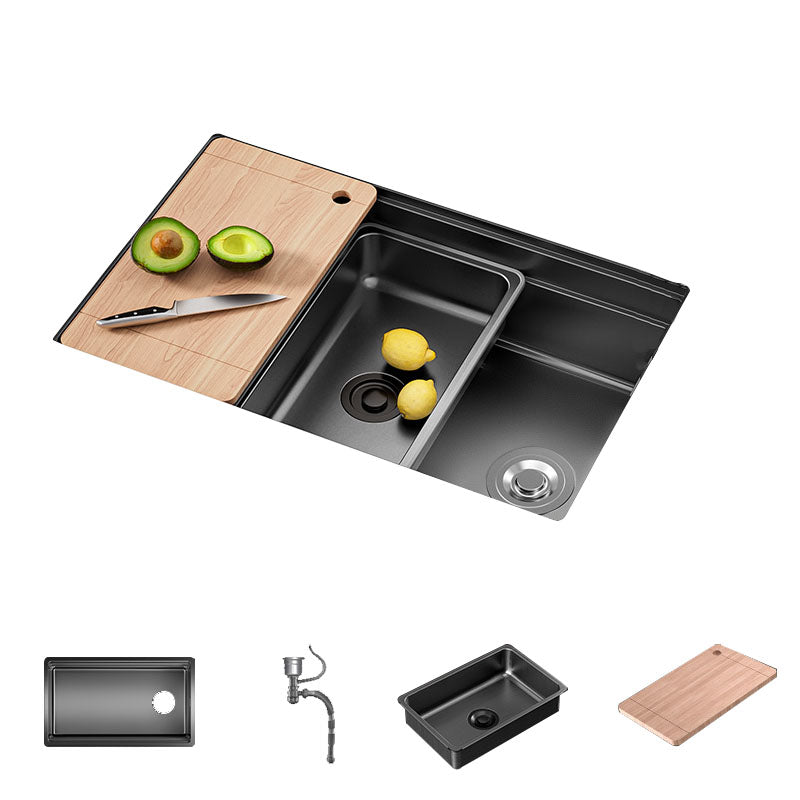 Stainless Steel Kitchen Sink Undermount 1-Bowl Kitchen Sink with Cutting-Board 24"L x 18"W x 8"H Sink Only None Clearhalo 'Home Improvement' 'home_improvement' 'home_improvement_kitchen_sinks' 'Kitchen Remodel & Kitchen Fixtures' 'Kitchen Sinks & Faucet Components' 'Kitchen Sinks' 'kitchen_sinks' 7352451