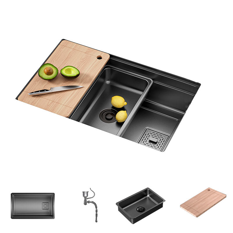 Stainless Steel Kitchen Sink Undermount 1-Bowl Kitchen Sink with Cutting-Board Sink Only None Clearhalo 'Home Improvement' 'home_improvement' 'home_improvement_kitchen_sinks' 'Kitchen Remodel & Kitchen Fixtures' 'Kitchen Sinks & Faucet Components' 'Kitchen Sinks' 'kitchen_sinks' 7352452