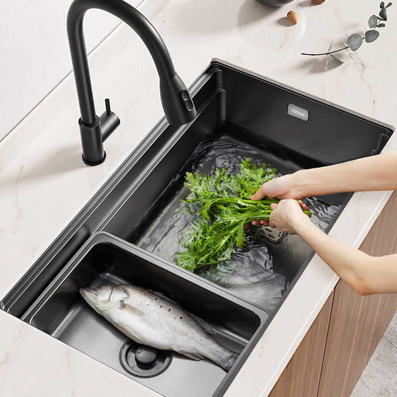 Lavello da cucina in acciaio inox sottotop a 1 vasca con tagliere -  Clearhalo