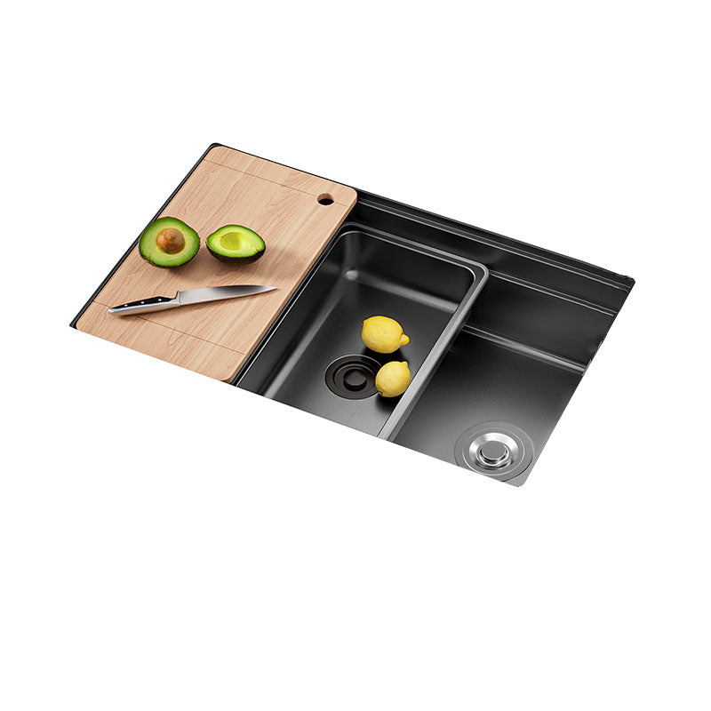 Stainless Steel Kitchen Sink Undermount 1-Bowl Kitchen Sink with Cutting-Board Clearhalo 'Home Improvement' 'home_improvement' 'home_improvement_kitchen_sinks' 'Kitchen Remodel & Kitchen Fixtures' 'Kitchen Sinks & Faucet Components' 'Kitchen Sinks' 'kitchen_sinks' 7352458