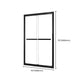 Framed Double Sliding Shower Bath Door Black Tempered Shower Doors Clearhalo 'Bathroom Remodel & Bathroom Fixtures' 'Home Improvement' 'home_improvement' 'home_improvement_shower_tub_doors' 'Shower and Tub Doors' 'shower_tub_doors' 'Showers & Bathtubs' 7352707