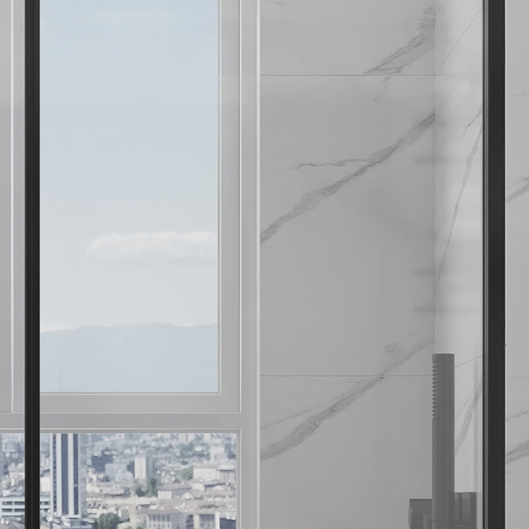 Narrow Bezel Transparent Shower Door Tempered Glass Shower Bath Door Clearhalo 'Bathroom Remodel & Bathroom Fixtures' 'Home Improvement' 'home_improvement' 'home_improvement_shower_tub_doors' 'Shower and Tub Doors' 'shower_tub_doors' 'Showers & Bathtubs' 7352722