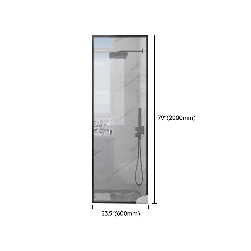 Narrow Bezel Transparent Shower Door Tempered Glass Shower Bath Door Clearhalo 'Bathroom Remodel & Bathroom Fixtures' 'Home Improvement' 'home_improvement' 'home_improvement_shower_tub_doors' 'Shower and Tub Doors' 'shower_tub_doors' 'Showers & Bathtubs' 7352724