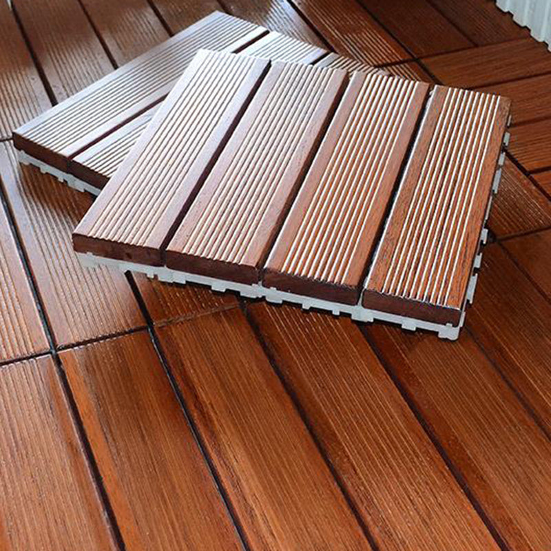 Modern Side Trim Piece Solid Wood Click-Locking Wood Tile Set for Patio Garden Clearhalo 'Flooring 'Hardwood Flooring' 'hardwood_flooring' 'Home Improvement' 'home_improvement' 'home_improvement_hardwood_flooring' Walls and Ceiling' 7353036