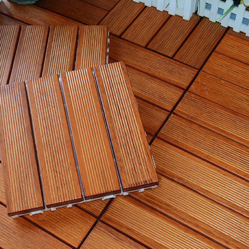 Modern Side Trim Piece Solid Wood Click-Locking Wood Tile Set for Patio Garden Clearhalo 'Flooring 'Hardwood Flooring' 'hardwood_flooring' 'Home Improvement' 'home_improvement' 'home_improvement_hardwood_flooring' Walls and Ceiling' 7353037