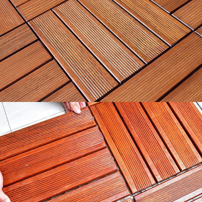 Modern Side Trim Piece Solid Wood Click-Locking Wood Tile Set for Patio Garden Clearhalo 'Flooring 'Hardwood Flooring' 'hardwood_flooring' 'Home Improvement' 'home_improvement' 'home_improvement_hardwood_flooring' Walls and Ceiling' 7353042