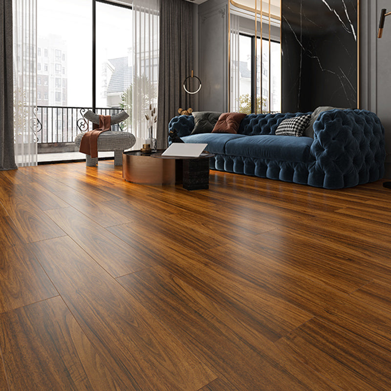Traditional Wood Flooring Tiles Wire Brushed Waterproof Click-Locking Wood Tile Set Brown Clearhalo 'Flooring 'Hardwood Flooring' 'hardwood_flooring' 'Home Improvement' 'home_improvement' 'home_improvement_hardwood_flooring' Walls and Ceiling' 7353073