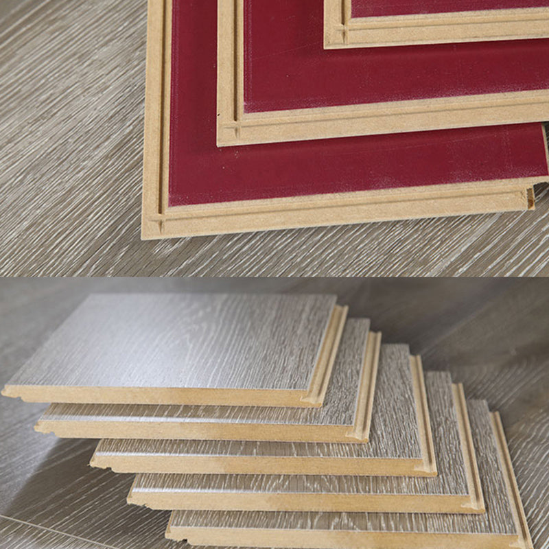 Traditional Wood Flooring Tiles Wire Brushed Waterproof Click-Locking Wood Tile Set Clearhalo 'Flooring 'Hardwood Flooring' 'hardwood_flooring' 'Home Improvement' 'home_improvement' 'home_improvement_hardwood_flooring' Walls and Ceiling' 7353076