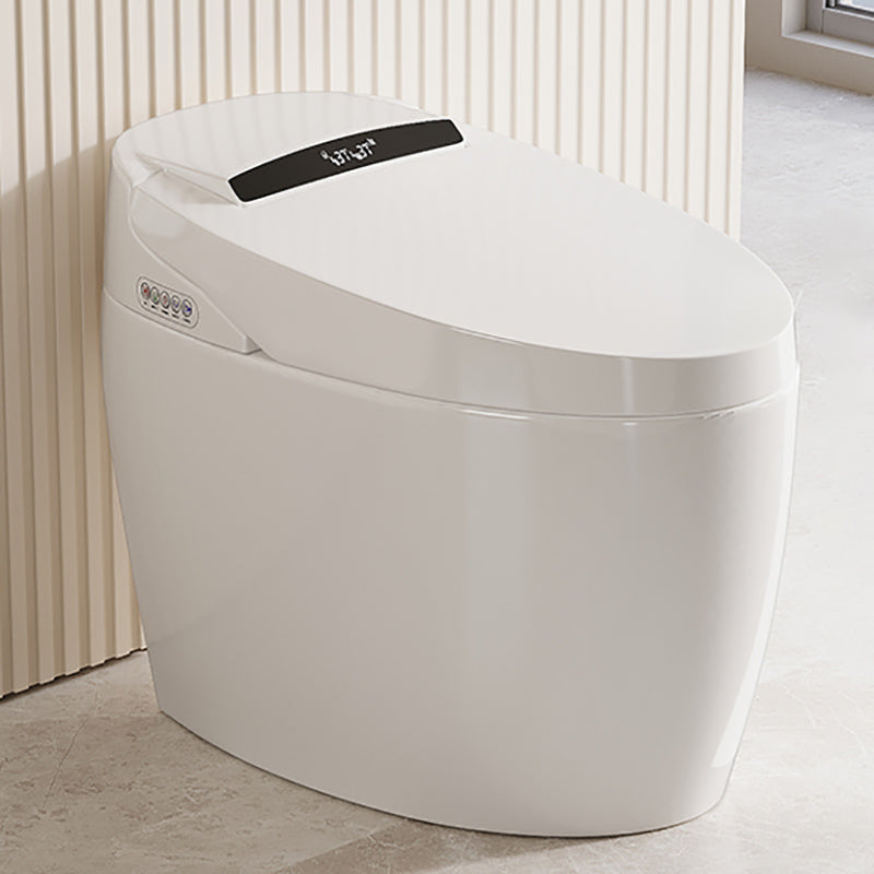 Simple White Temperature Control Bidet Elongated Toilet Seat Bidet with Heated Seat No Clearhalo 'Bathroom Remodel & Bathroom Fixtures' 'Bidets' 'Home Improvement' 'home_improvement' 'home_improvement_bidets' 'Toilets & Bidets' 7353384