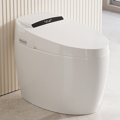 Simple White Temperature Control Bidet Elongated Toilet Seat Bidet with Heated Seat No Clearhalo 'Bathroom Remodel & Bathroom Fixtures' 'Bidets' 'Home Improvement' 'home_improvement' 'home_improvement_bidets' 'Toilets & Bidets' 7353384