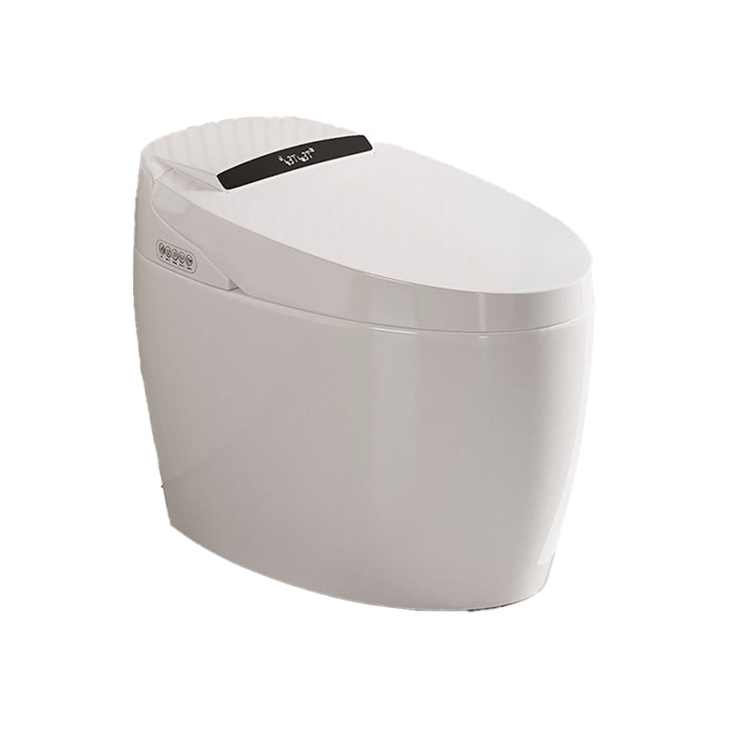 Simple White Temperature Control Bidet Elongated Toilet Seat Bidet with Heated Seat Clearhalo 'Bathroom Remodel & Bathroom Fixtures' 'Bidets' 'Home Improvement' 'home_improvement' 'home_improvement_bidets' 'Toilets & Bidets' 7353388