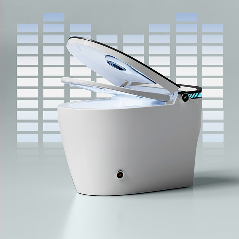 Simplicity White Temperature Control Bidet Elongated Toilet Seat Bidet with Heated Seat Clearhalo 'Bathroom Remodel & Bathroom Fixtures' 'Bidets' 'Home Improvement' 'home_improvement' 'home_improvement_bidets' 'Toilets & Bidets' 7353397