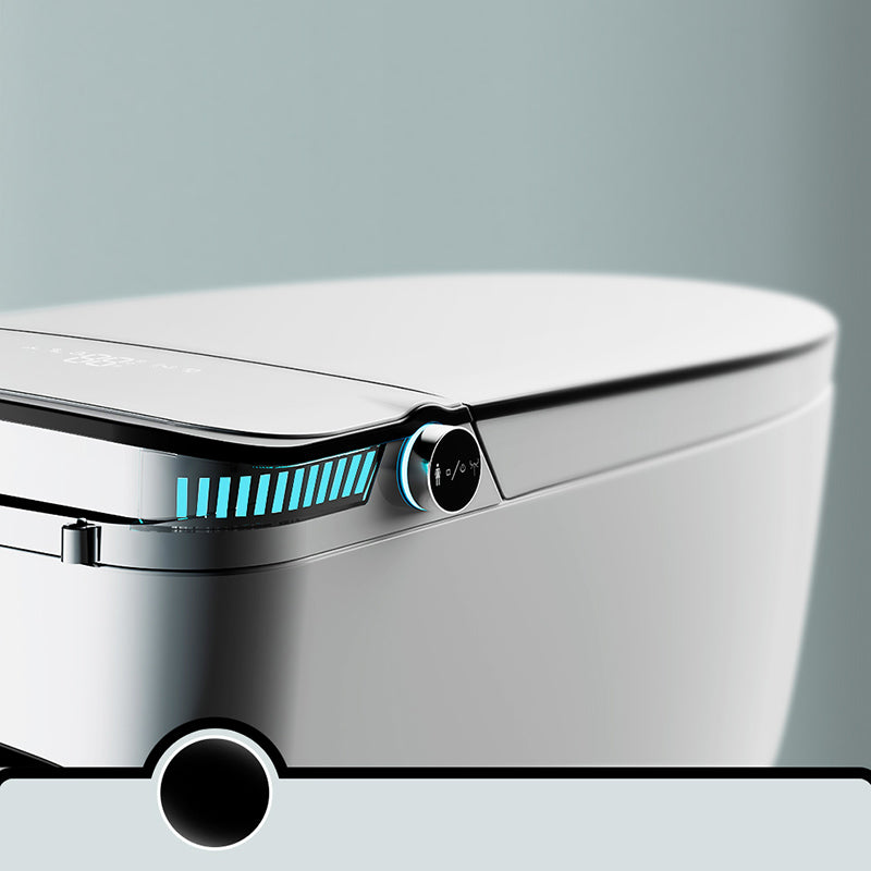 Simplicity White Temperature Control Bidet Elongated Toilet Seat Bidet with Heated Seat Clearhalo 'Bathroom Remodel & Bathroom Fixtures' 'Bidets' 'Home Improvement' 'home_improvement' 'home_improvement_bidets' 'Toilets & Bidets' 7353402