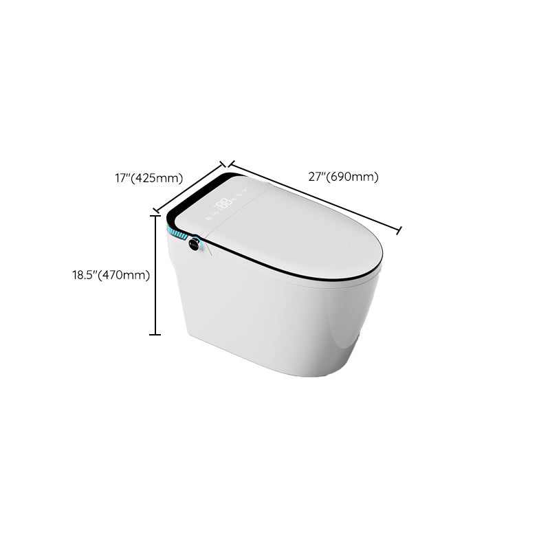 Simplicity White Temperature Control Bidet Elongated Toilet Seat Bidet with Heated Seat Clearhalo 'Bathroom Remodel & Bathroom Fixtures' 'Bidets' 'Home Improvement' 'home_improvement' 'home_improvement_bidets' 'Toilets & Bidets' 7353406