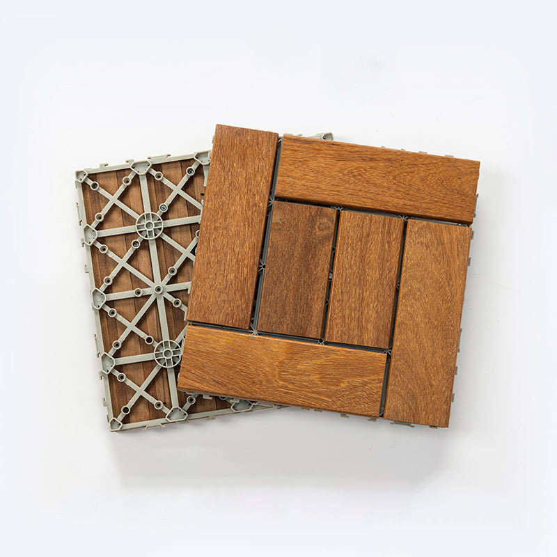 Outdoor Laminate Floor Square Waterproof Scratch Resistant Laminate Floor Brown Clearhalo 'Flooring 'Home Improvement' 'home_improvement' 'home_improvement_laminate_flooring' 'Laminate Flooring' 'laminate_flooring' Walls and Ceiling' 7354101