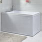 Modern Back to Wall Bathtub Rectangular Antique Finish Bathtub 51"L x 26"W x 25"H Left Tub with Silver 5-Piece Set Clearhalo 'Bathroom Remodel & Bathroom Fixtures' 'Bathtubs' 'Home Improvement' 'home_improvement' 'home_improvement_bathtubs' 'Showers & Bathtubs' 7354439