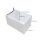Modern Back to Wall Bathtub Rectangular Antique Finish Bathtub Clearhalo 'Bathroom Remodel & Bathroom Fixtures' 'Bathtubs' 'Home Improvement' 'home_improvement' 'home_improvement_bathtubs' 'Showers & Bathtubs' 7354454
