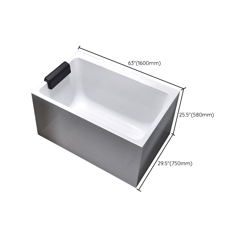 Modern Rectangular Bathtub Acrylic Center Soaking White Bath Clearhalo 'Bathroom Remodel & Bathroom Fixtures' 'Bathtubs' 'Home Improvement' 'home_improvement' 'home_improvement_bathtubs' 'Showers & Bathtubs' 7354483