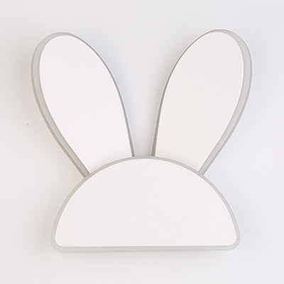 White Finish Rabbit Wall Light Animal Cute Acrylic LED Wall Sconce for Corridor Kid Bedroom Clearhalo 'Wall Lamps & Sconces' 'Wall Lights' Lighting' 73545