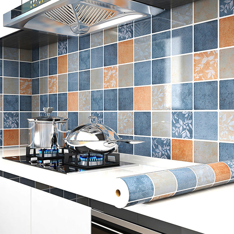 Grid Mosaic Peel & Stick Tile Water-resistant Kitchen Wallpaper Clearhalo 'Flooring 'Home Improvement' 'home_improvement' 'home_improvement_peel_stick_blacksplash' 'Peel & Stick Backsplash Tile' 'peel_stick_blacksplash' 'Walls & Ceilings' Walls and Ceiling' 7354708